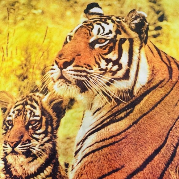 Bengal Tiger Handkerchief Hankie Bandana Square India Nepal Wild Animal Tapestry - Picture 3 of 10